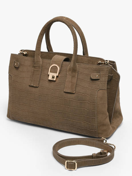 Satchel M Equestre Croco Leather Etrier Brown equestre croco EEQC142M other view 2