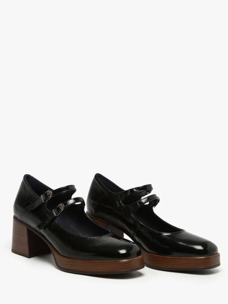 Chaussures Derbies à Talon Cristel En Cuir Dorking Noir women D9437 vue secondaire 1