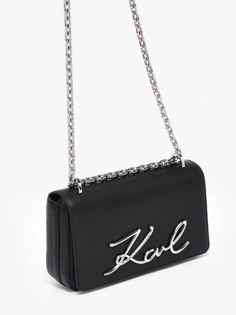 Shoulder Bag K Signature Leather Karl lagerfeld Black k signature B1W30046 other view 2