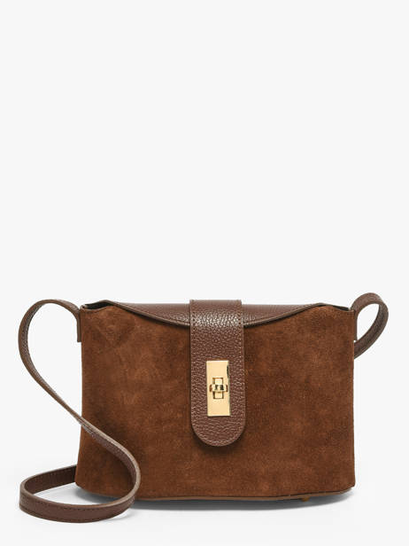 Shoulder Bag Velvet Caviar Leather Milano Brown velvet caviar VC25115