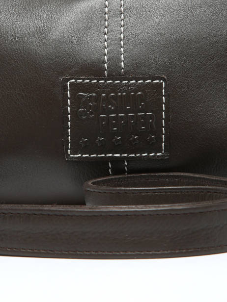 Shoulder Bag Seam Leather Basilic pepper Brown seam BSEA01 other view 5