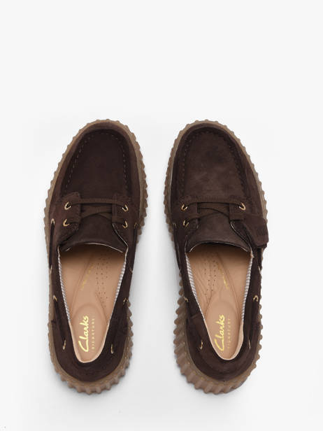 Chaussures Bateau Plateforme En Cuir Clarks Marron women 26186647 vue secondaire 3