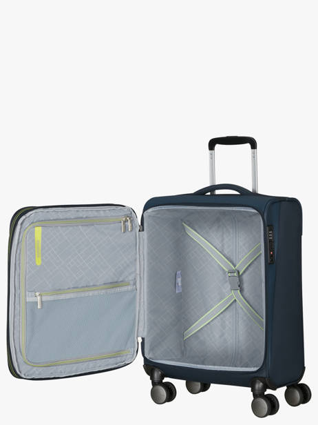 Expandable Cabin Luggage American tourister Blue wanderlite 158076 other view 3