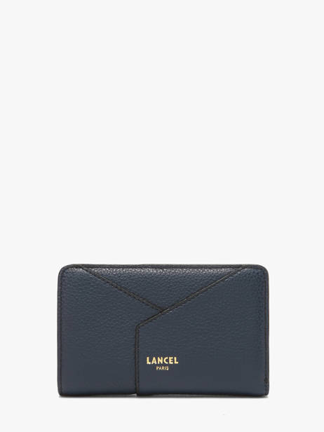 Wallet Enveloppe Leather Lancel Blue enveloppe A13710