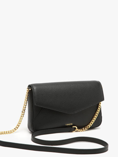 Crossbody Bag Enveloppe Leather Lancel Black enveloppe A14024 other view 2