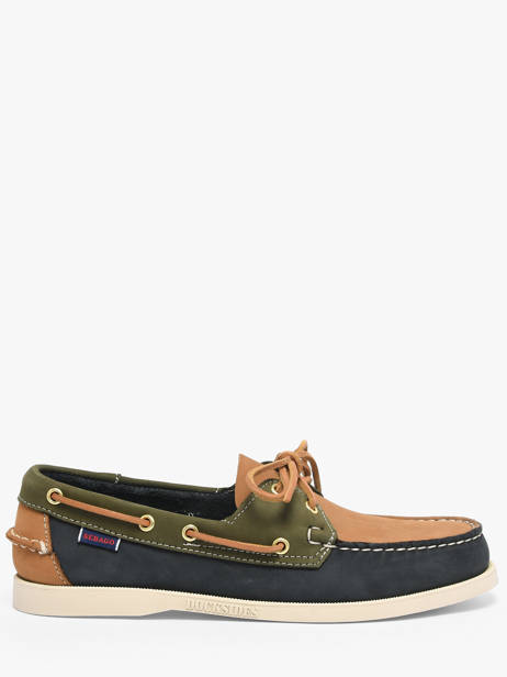 Boat Shoes In Leather Sebago Multicolor men 7111M2W
