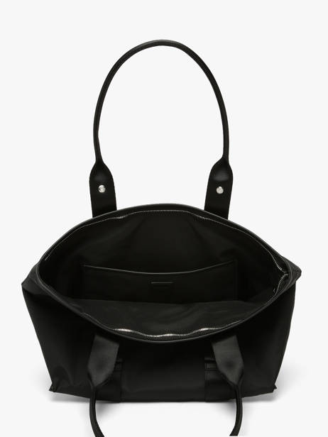Medium Mistral Rollable Tote Bag Nylon And Leather Lancel Black mistral A13995 other view 3
