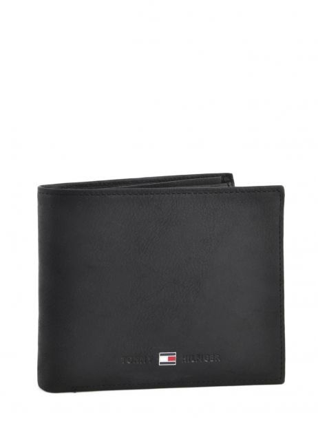 Portefeuille Johnson Cuir Tommy hilfiger Noir johnson AM00665