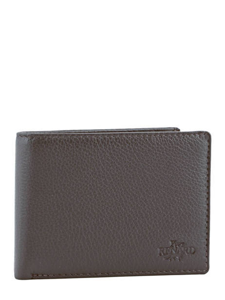 Wallet Foulonne Leather Yves renard Brown foulonne 2377