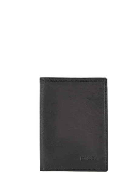 Leather Wallet Oil Etrier Black oil EOIL942