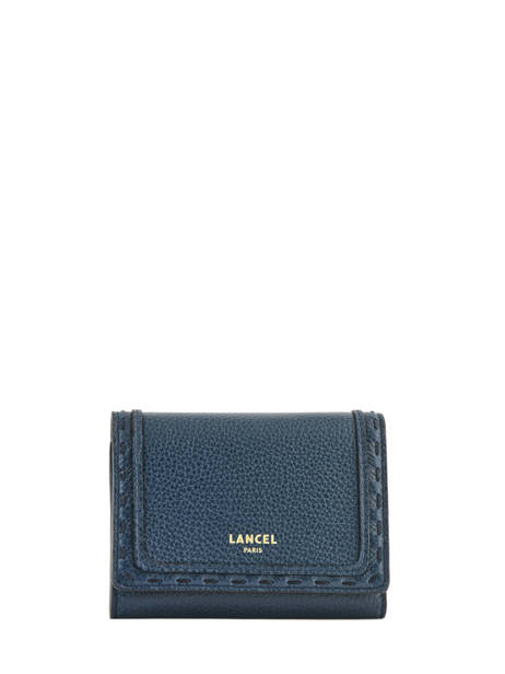 Leather Flap Wallet Premier Flirt Lancel Blue premier flirt A10526