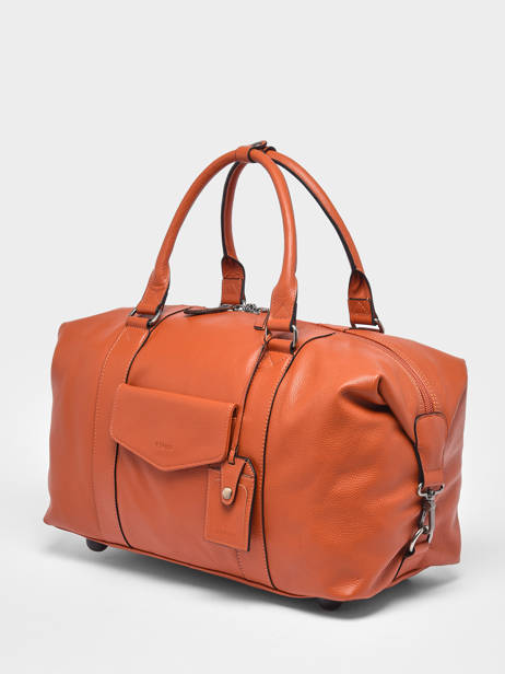 Cabin Duffle Bag Flandres In Leather Etrier Orange flandres EFLA991S other view 3