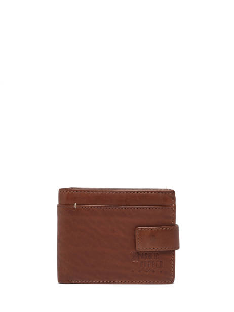 Wallet Traveler Leather Basilic pepper Brown traveler BTRA93