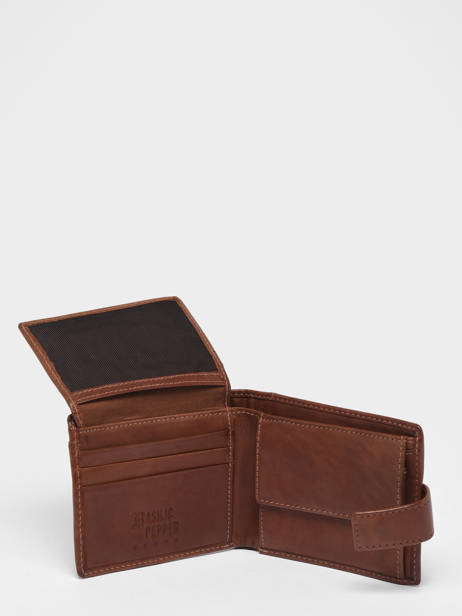 Wallet Traveler Leather Basilic pepper Brown traveler BTRA93 other view 1