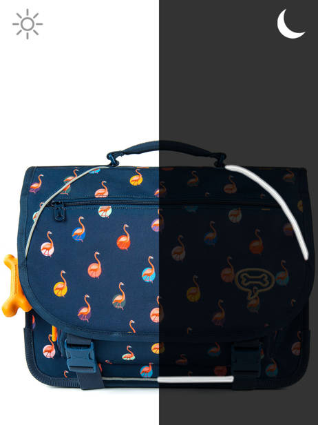 Cartable 2 Compartiments Lily Girls Stones and bones Bleu girls G vue secondaire 6