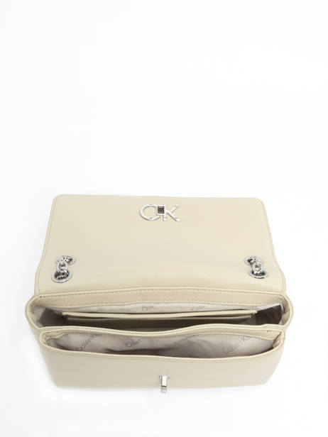 Sac Bandoulière Re-lock Polyester Recyclé Calvin klein jeans Beige re-lock K610749 vue secondaire 3